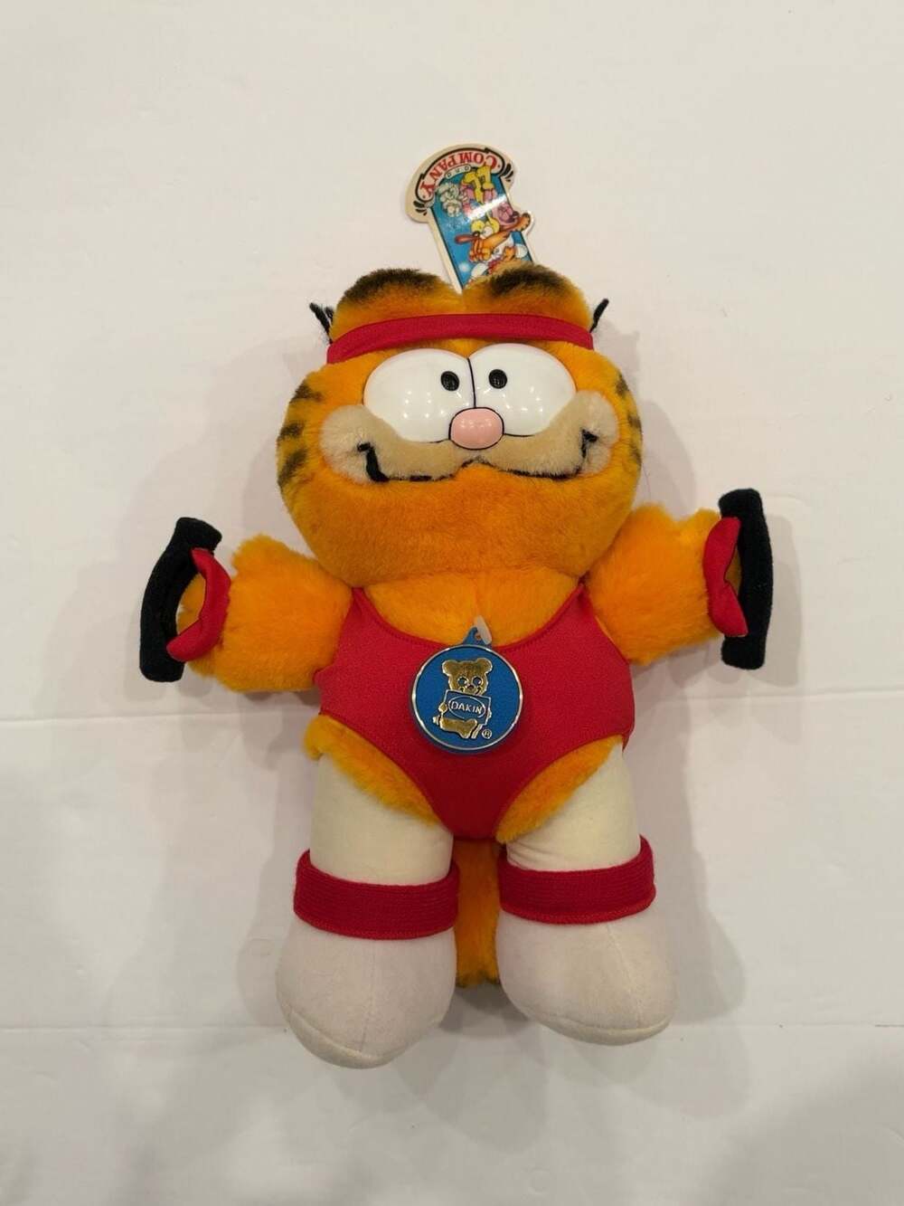 Vintage 1981 Dakin Garfield Aerobicize Exercise Plush Stuffed Animal